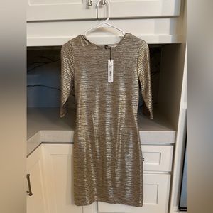 Alice & Olivia Gold Bodycon Dress
